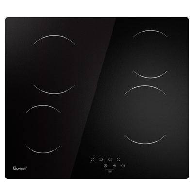 Cuisinière électrique à 4 brûleurs, cuisinière en céramique de 24 pouces, vitre glacée de 6000W