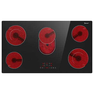 36 pouces 5 brûleurs Cuisinière électrique 8400w Cuisinière en céramique radiante 220~240v