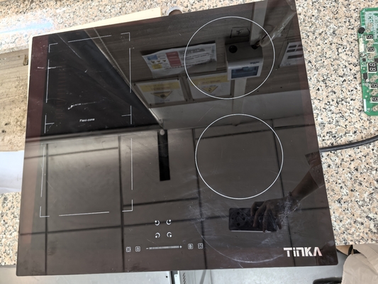 Cuisinières en céramique 60 cm brûleur électrique en verre noir Cuisinière avec 4 zones de cuisson